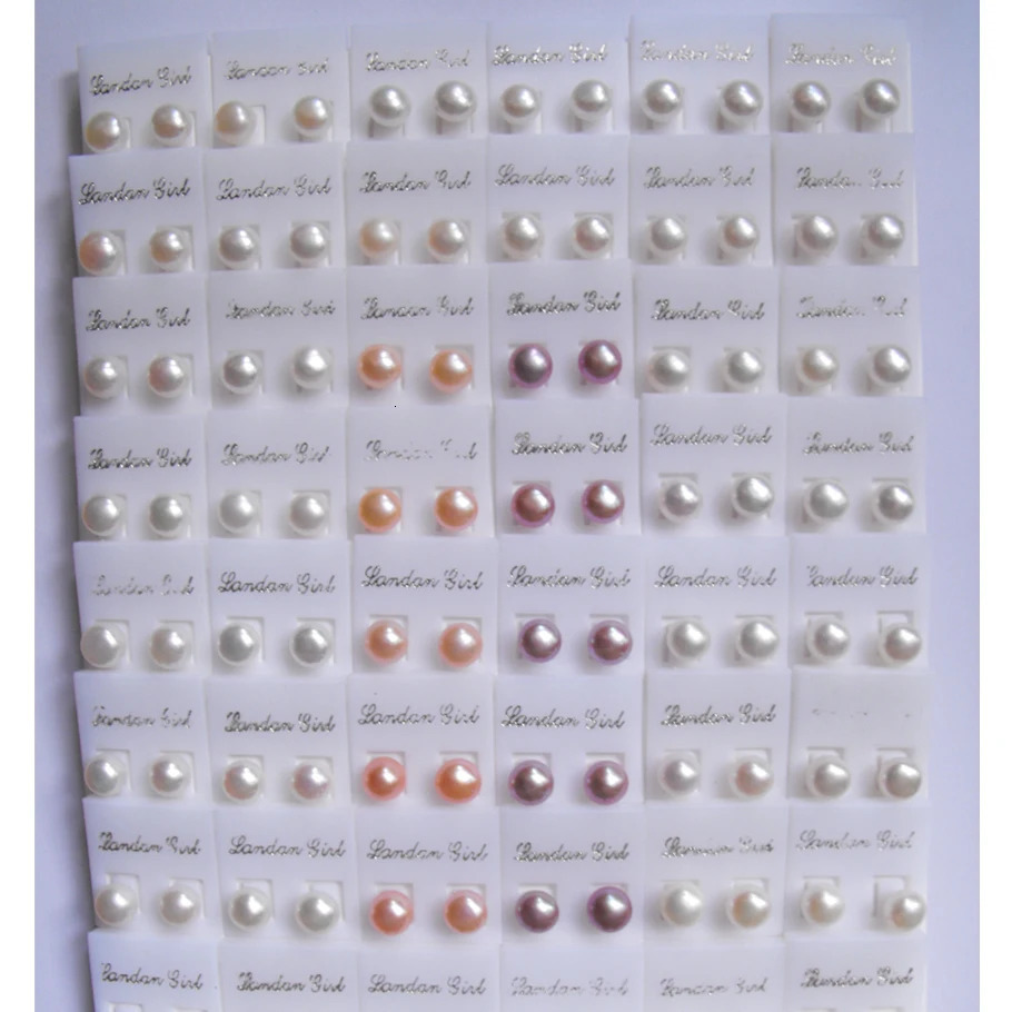 Wholesale lots 50 pairs Mix Bulk Natural Freshwater pearl Earrings For Women Fashion Stud Earring Jewelry Gift 240530