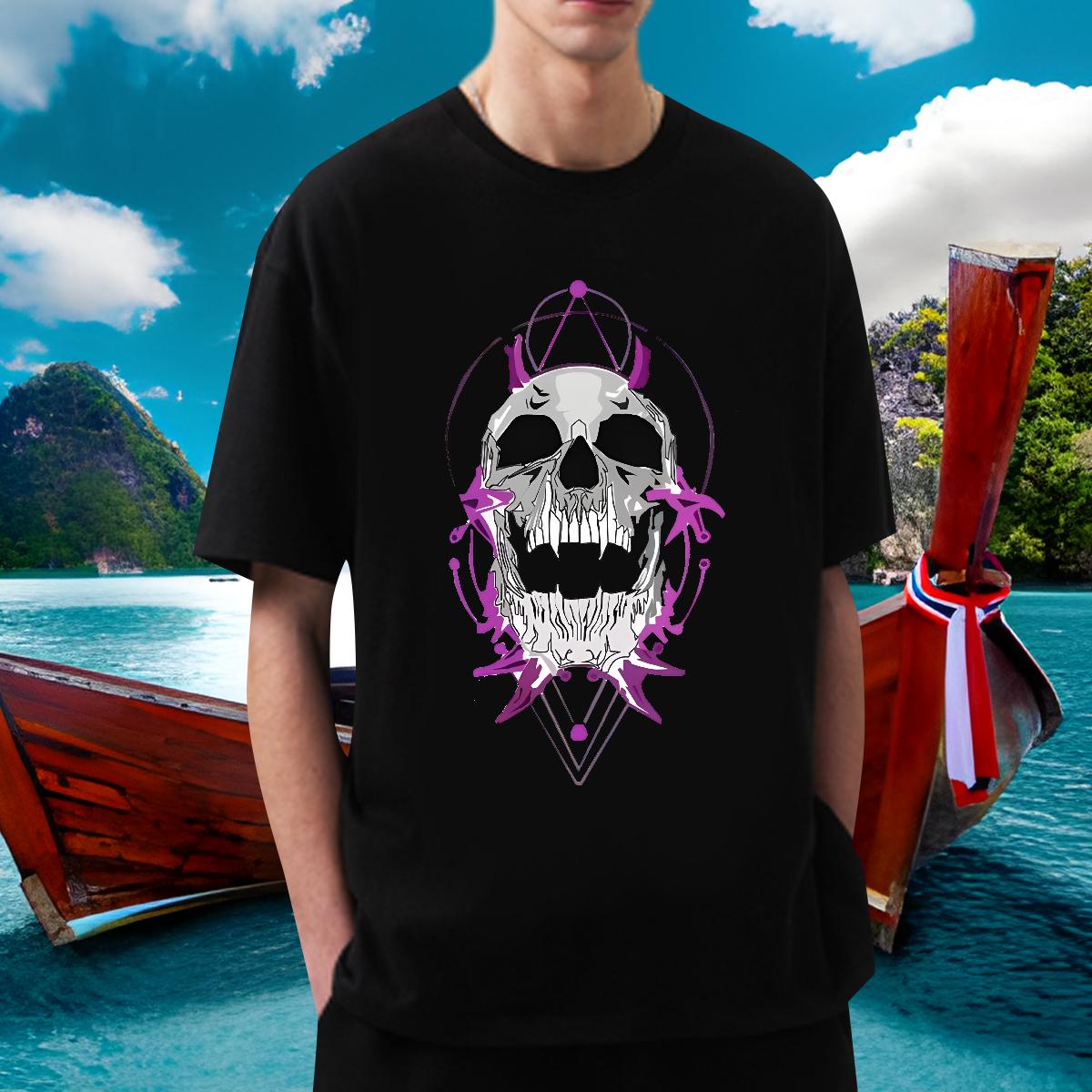 Classic T-Shirts for Men Oversized S-3XL Men Tops Tees Daily Wear Cotton Breathable Short Sleeve Loose Fit Tops Tees