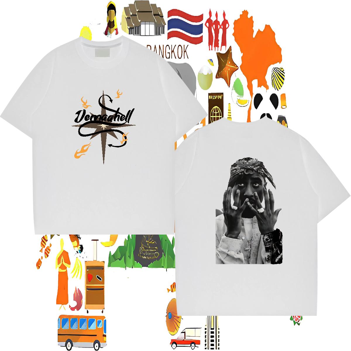 2024 New Man T Shirts White Plus Size Couples T Shirts Outdoor Cotton Breathable Brand Tees