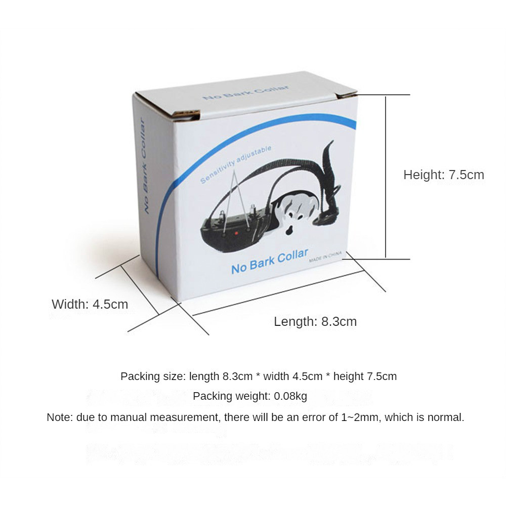 Anti-barking Training Collar Dog Bark Collar Automatic Anti Bark Dog Collar Dog Trainer Electric Shock Barking Stop Pet Supplies