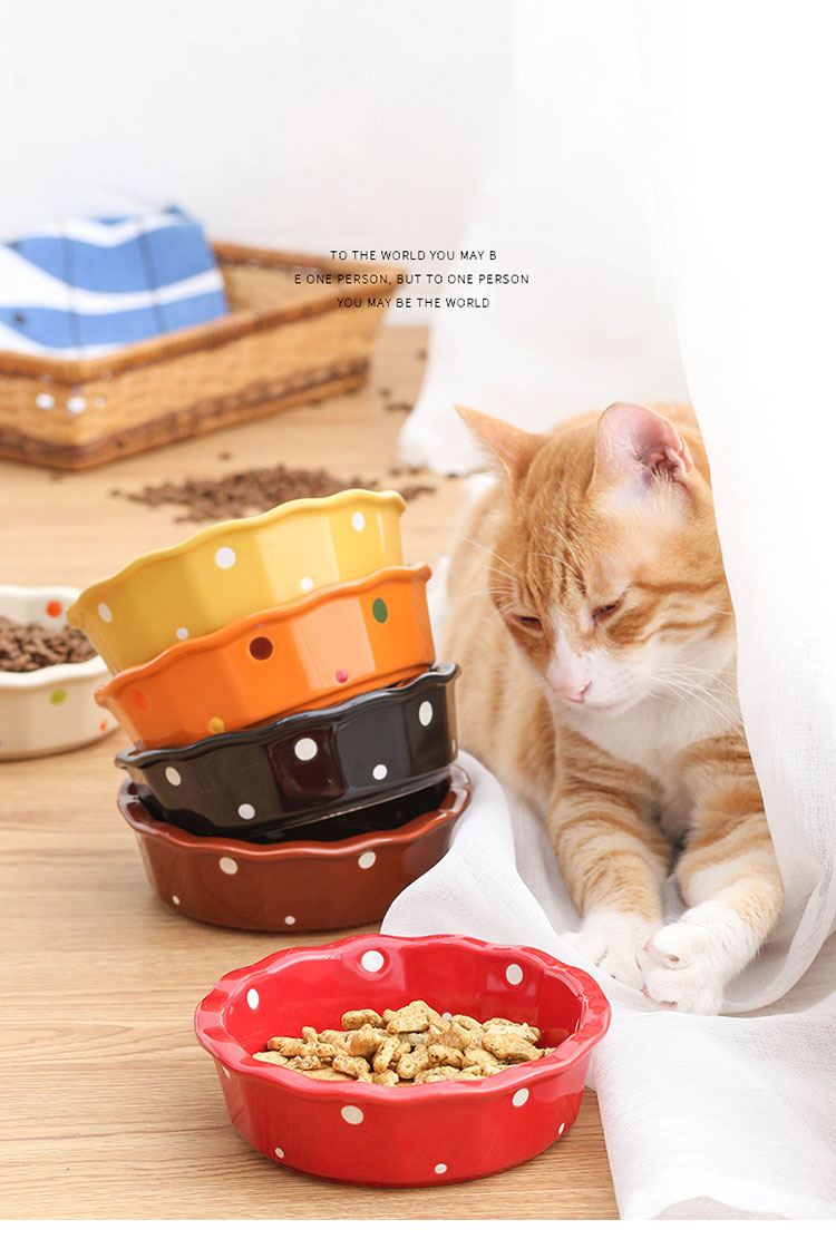 2025 new Ceramic Cats Feeding And Water For Pet Feeder Drinker Puppy Dog Food Dishes Eatting Bowl Porcelain Cat Supplies Accessories