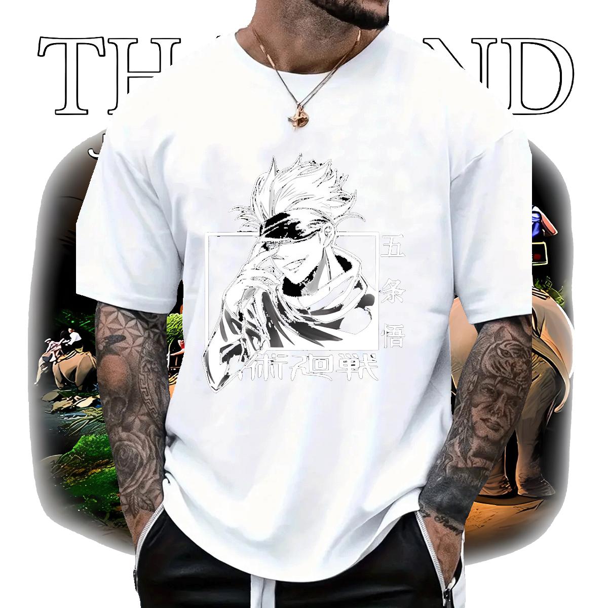 Casual New Men T Shirts Custom Cartoon Mens Tshirts Outdoor Crew Neck Cotton Cool Design Tee Shirt