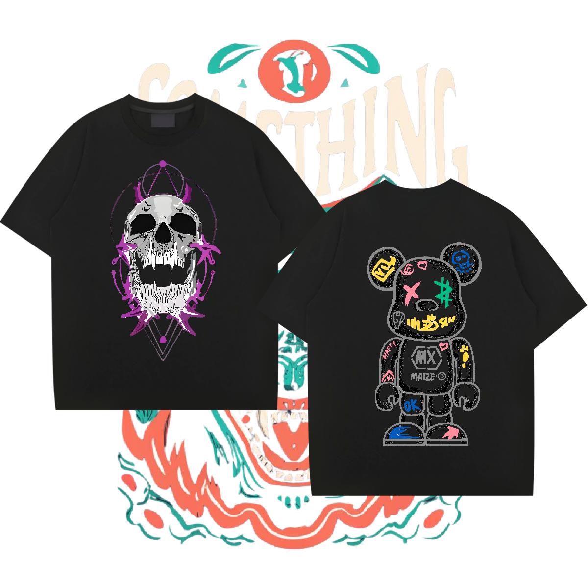 Fashion T Shirt For Man Custom Print Plus Size Mens Tshirts Street Casual Round Neck Short Sleeve Wholesale Top Tees