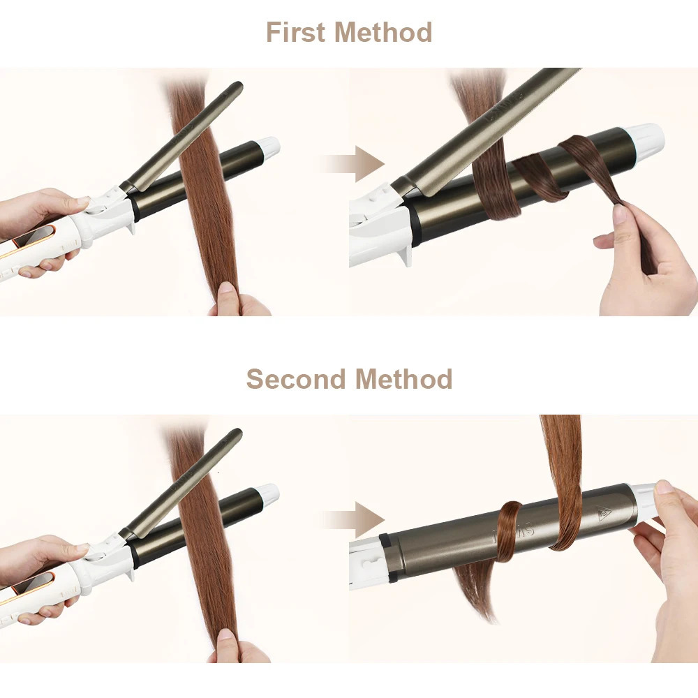 USA Selling Professional Ceramic Magic Wave Rotating Wand Curler Hair Curling Iron 240530