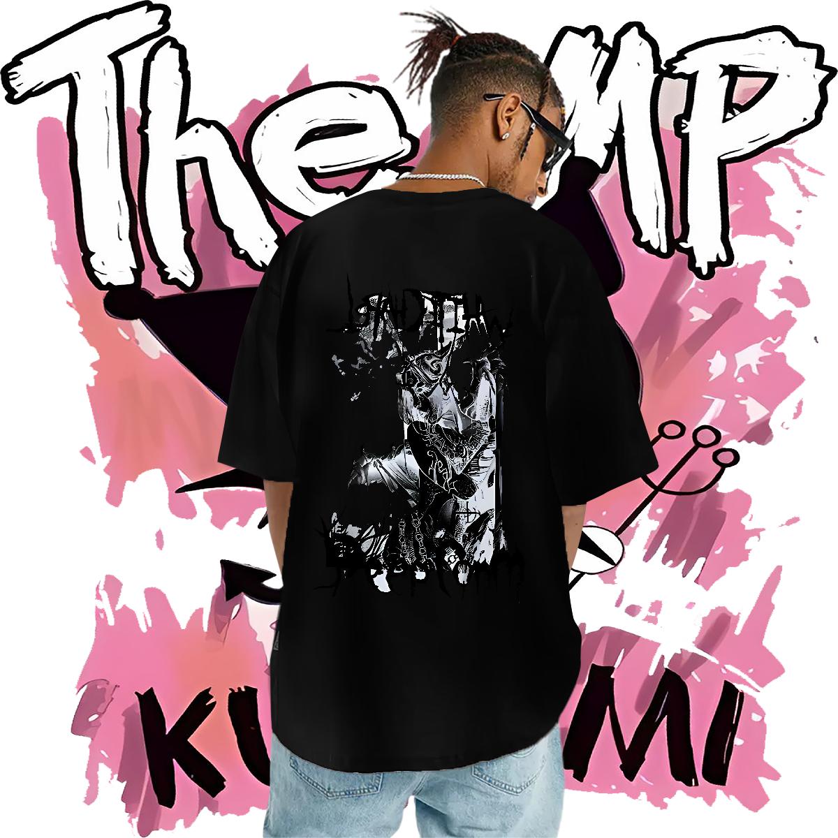 New Designer T-Shirts for Men Cartoon Print Men Clothes T-Shirt Outdoor Crew Neck Cotton Breathable Soft Wear