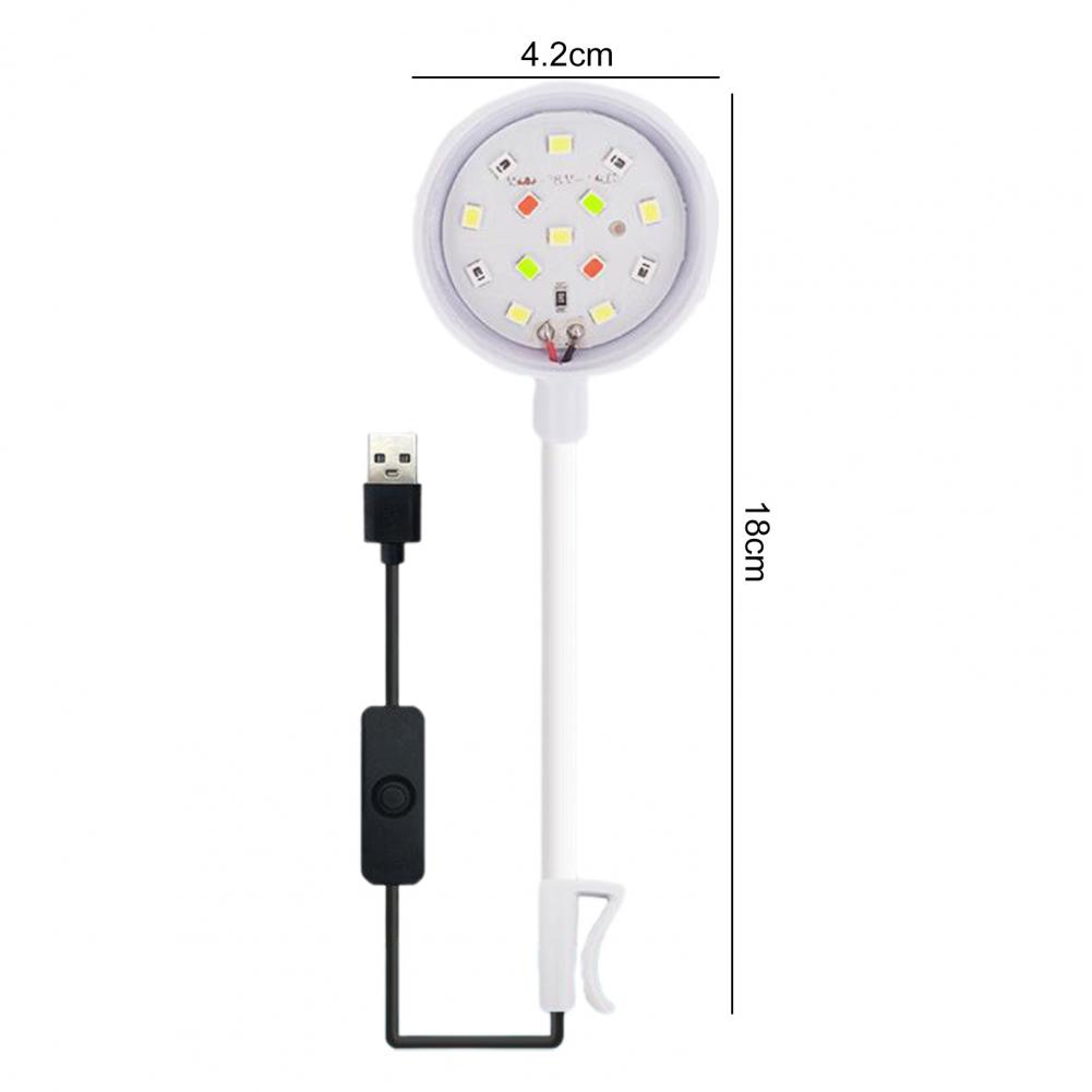 USB Plug Aquarium Mini Lamp LED Fish Tank Colored Lights Fishbowl Landscaping Reptile Animals Goldfish Turtle Fish Tank Lights