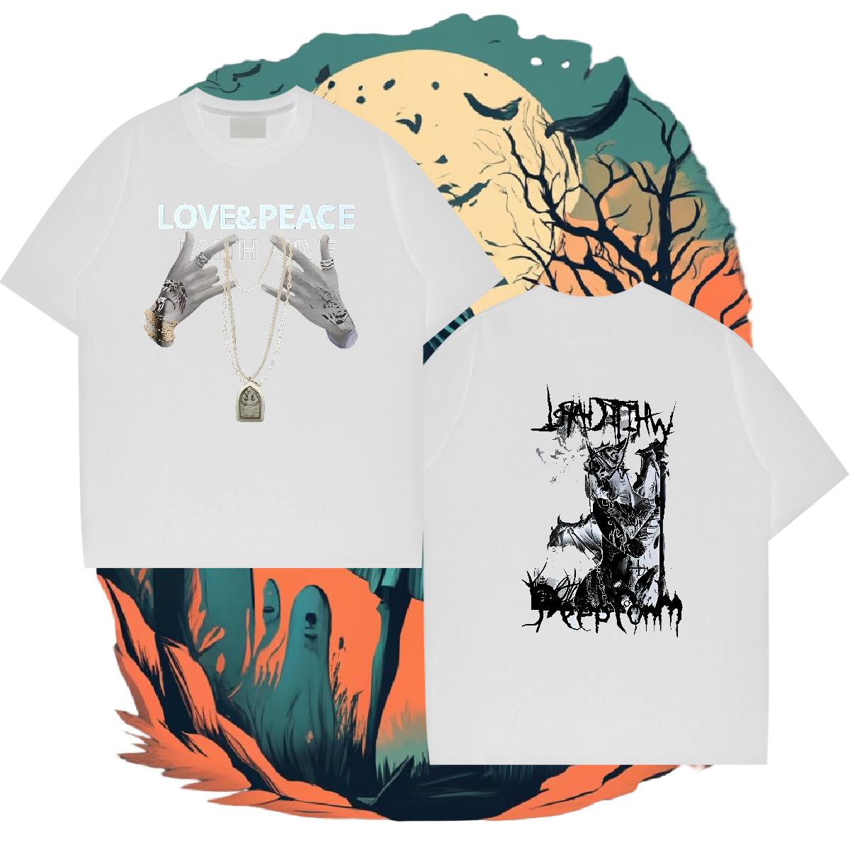 Customized Mens T Shirts Custom Print Oversized Couples T Shirts Summer Casual Breathable Crew Neck 5A Top Tees