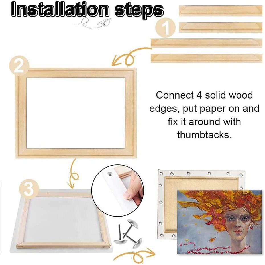Wooden DIY Large Picture Frames Canvas Frame Stretcher Bars Diamond Oil Painting Poster Wall Art Living Room Home Decor H260306