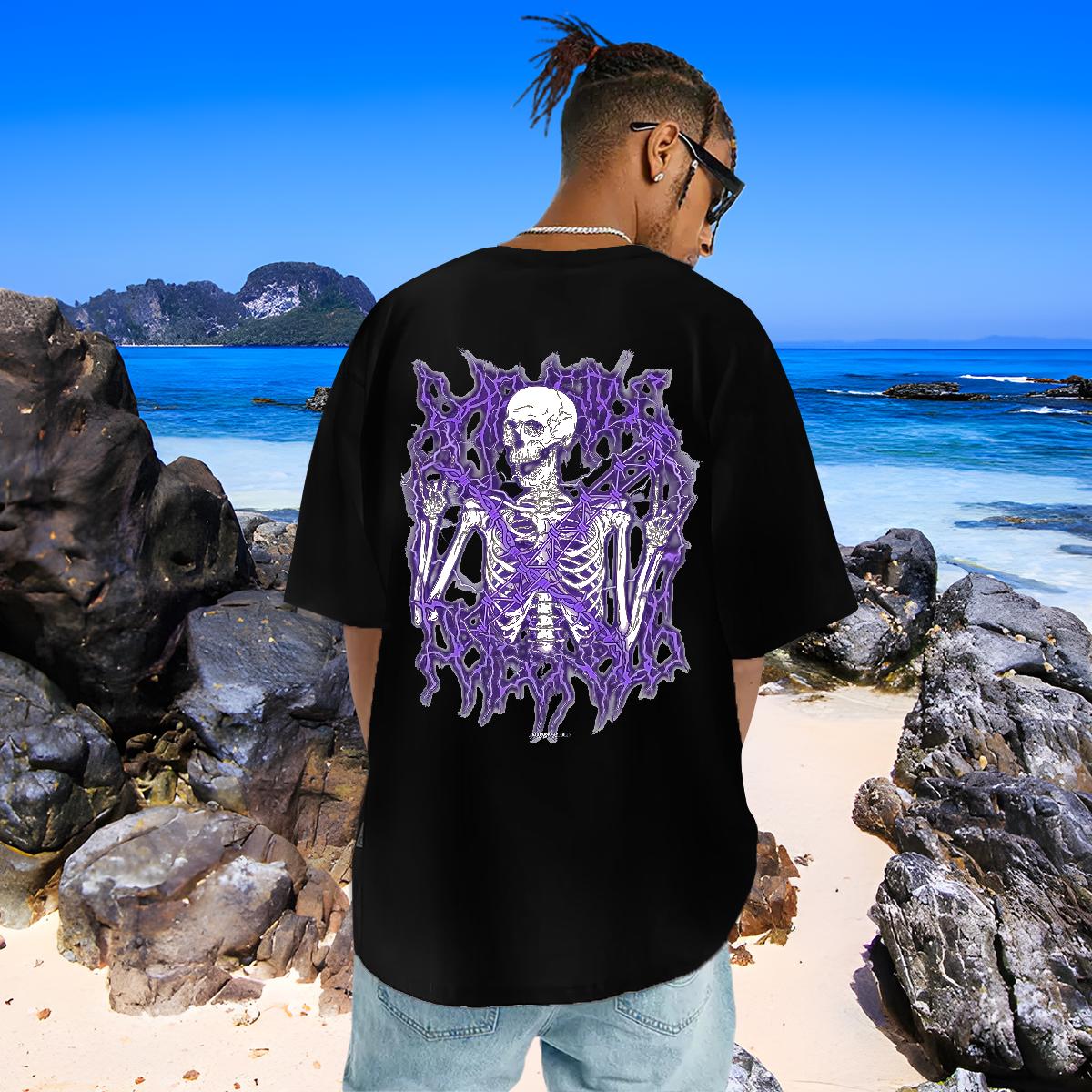 2024 Mens T Shirts Cartoon Print Men Tshirts Sports Casual Short sleeve Cotton Soft Loose Polos