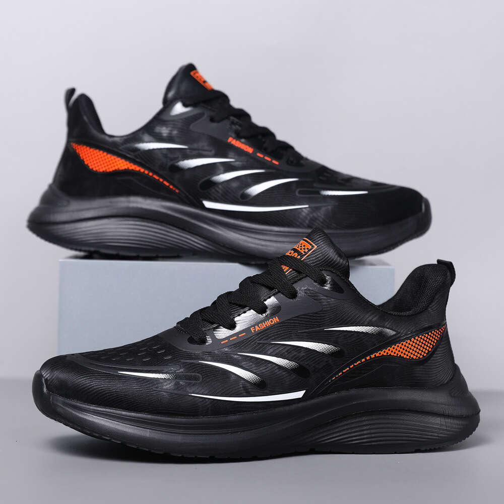 Men's Spring Trendy Fashionable Youth Sports Shoes, Large Size 45, Cold Adhesive Outdoor Running And Leisure Shoes