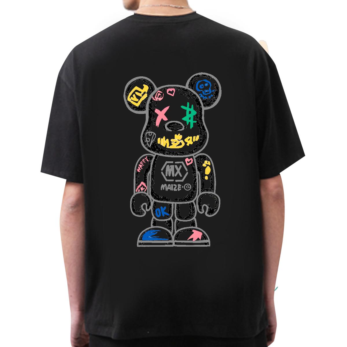 Fashion T Shirt For Man Custom Print Plus Size Mens Tshirts Street Casual Round Neck Short Sleeve Wholesale Top Tees