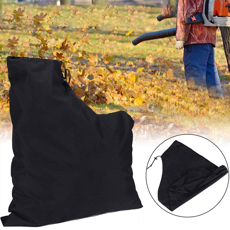 1pcs Leaf Blower Vacuum Solid Zippered Bag 44*60cm Black Vacuum Bag Waterproof Leaf Dust Storage Outdoor Gardening Tools