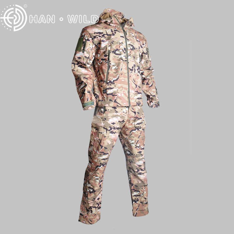 Army Military Hunting Suits Outdoor Waterproof Windproof Jacket Or Pants Climbing Hiking Clothes Sharkskin Men Tactical Sets