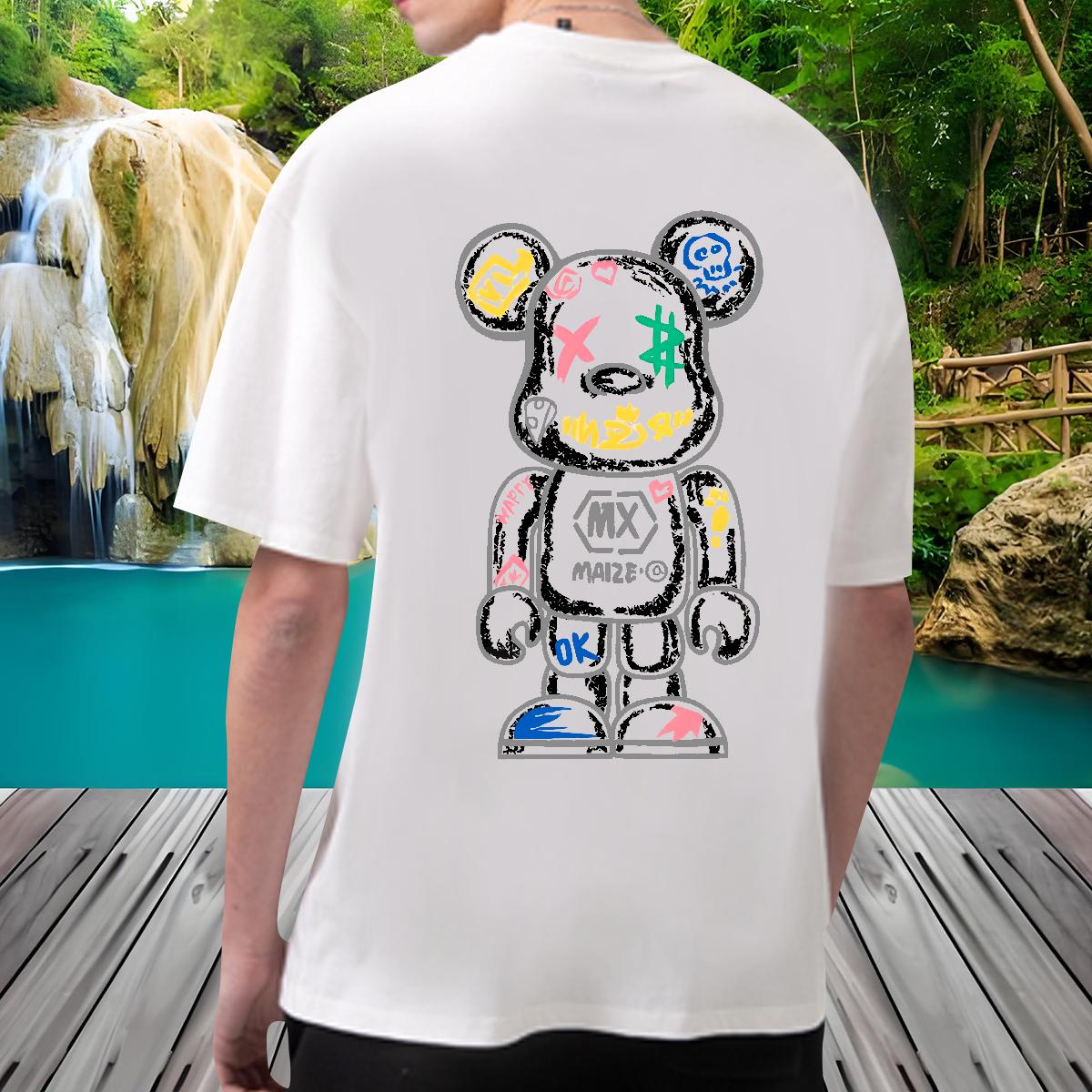 Classic Men T Shirts Asian Size Mens Tshirts Street Casual Cotton Breathable Short Sleeve Unisex Clothings