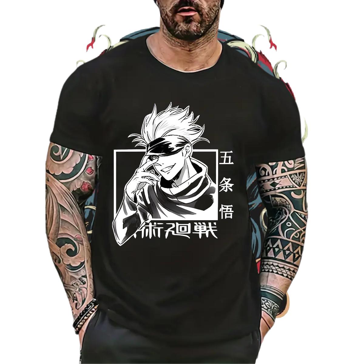 Custom T Shirts Men Anime Men Tees Sport Cotton O Neck Short Sleeves Cool Top Tees