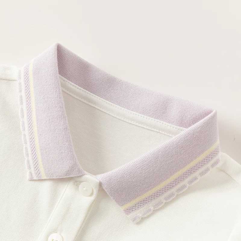 Polos Polos Dave Bella Childrens and Girls Summer Polo Shirt Short Seven Cotton Breathable T-shirt Casual Baby Boys Sweatshirt DB2240424 WX5.29