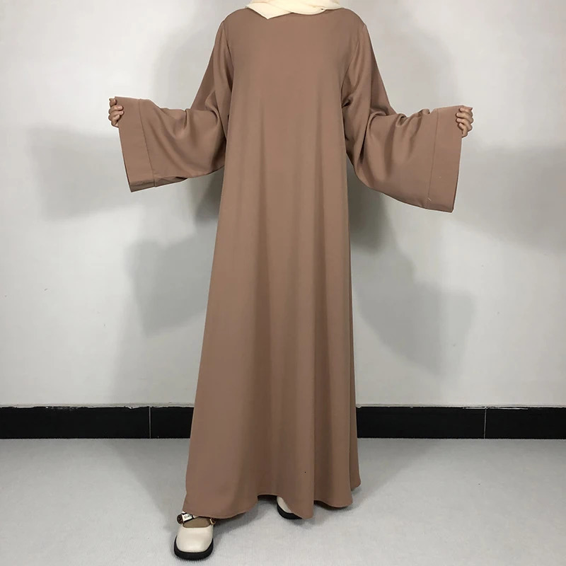 15 Colors Basic Plain Nida Abaya With Free Belt High Quality Muslim Women Modest Simple Dress EID Ramadan Islamic Clothing 240529