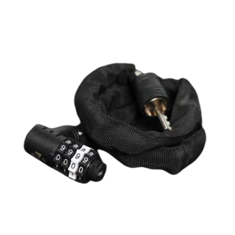 Secure Anti-Theft Bicycle Chain Lock Featuring Four-Digit Combination for Mountain Bikes