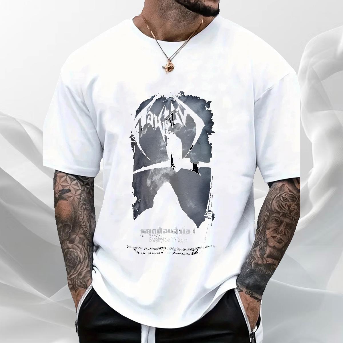 Fashion Designer Man T Shirts Cartoon Print Men Clothes T-Shirt High Street Hip Hop Crew Neck Cotton Soft Top Tees
