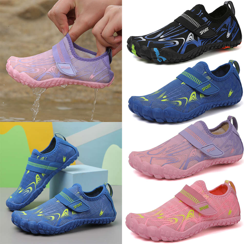 New KID Students Barefoot Quick-Drying Beach Swimming Aqua Indoor Fiess Running Summer Water Shoes 29-38# f4308