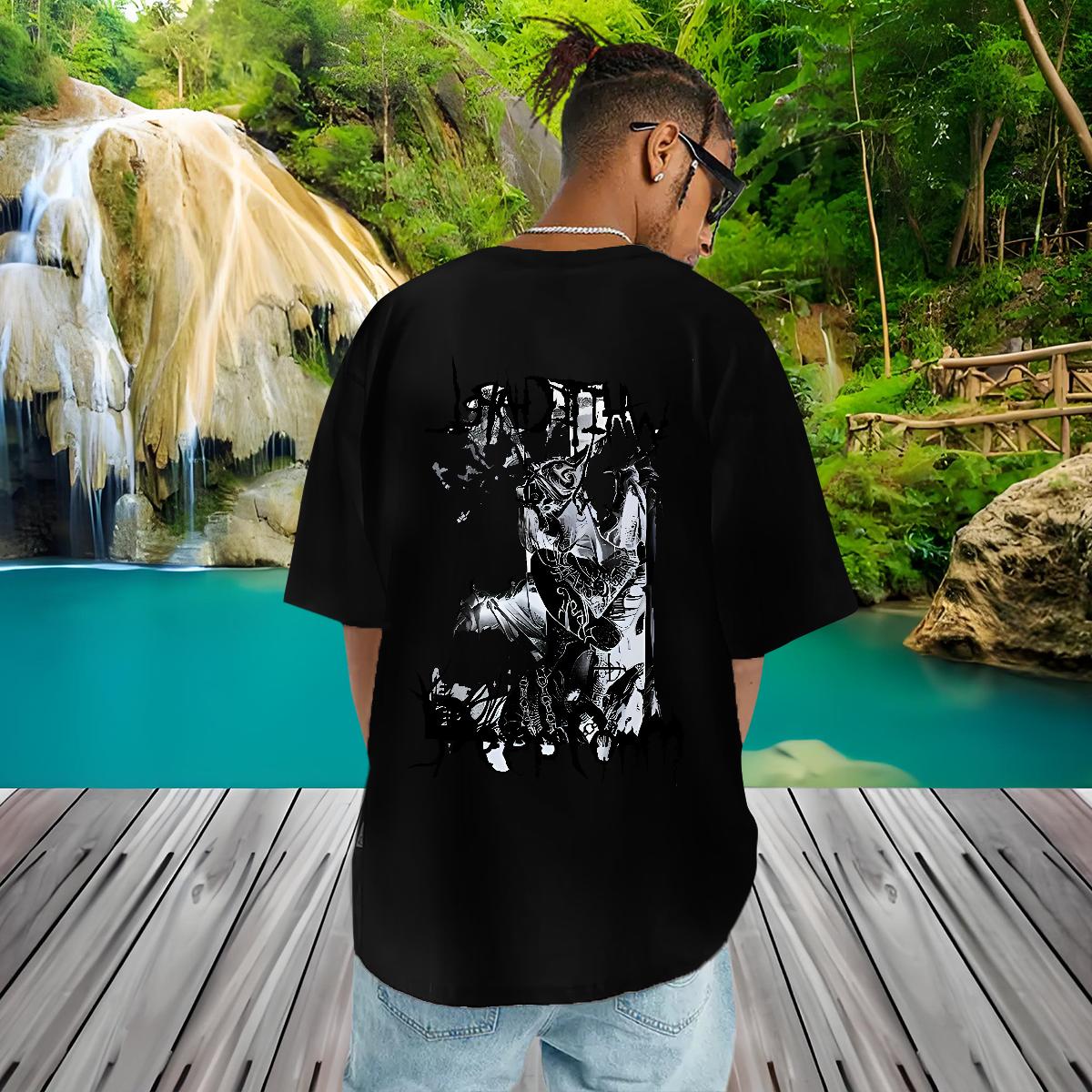 Wholesale Man T Shirts Black Oversized Tshirts Home Outdoor Breathable Short Sleeve Wholesale Clothings