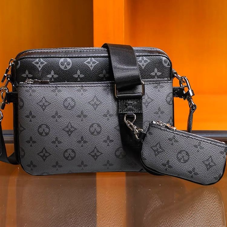 uality Genuine Leather designer bags 3pcs Detachable Trio black Messenger Bags Men Crossbody 3 in 1 Set women Shoulder Bag Handbags Purse Wallet 2025