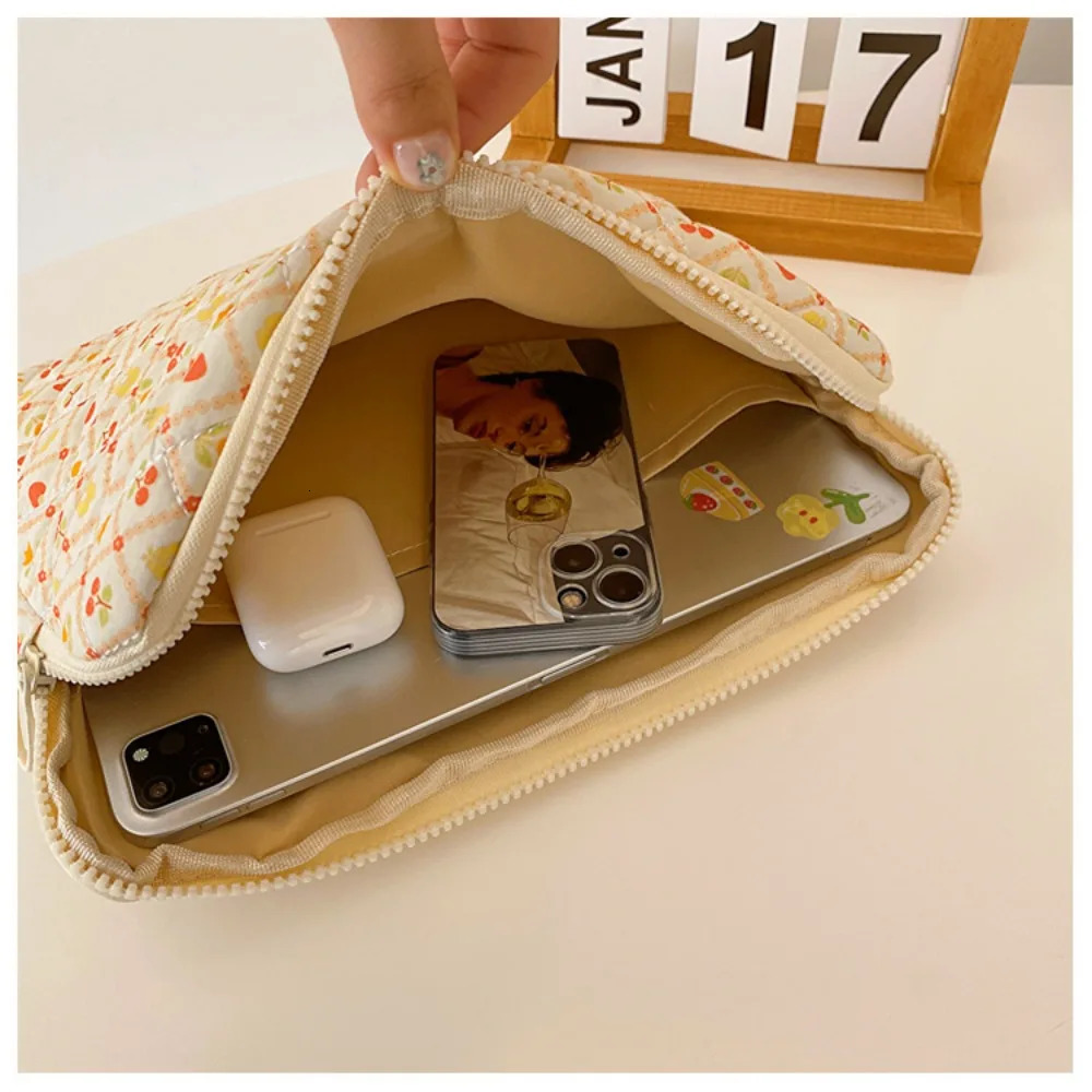 11-15.6 Inch Flower Pattern Shockproof Laptop Sleeve Table Cover for Macbook Ipad Pro 11 12.9 Air HP ASUS Laptop and Table Bags 240528