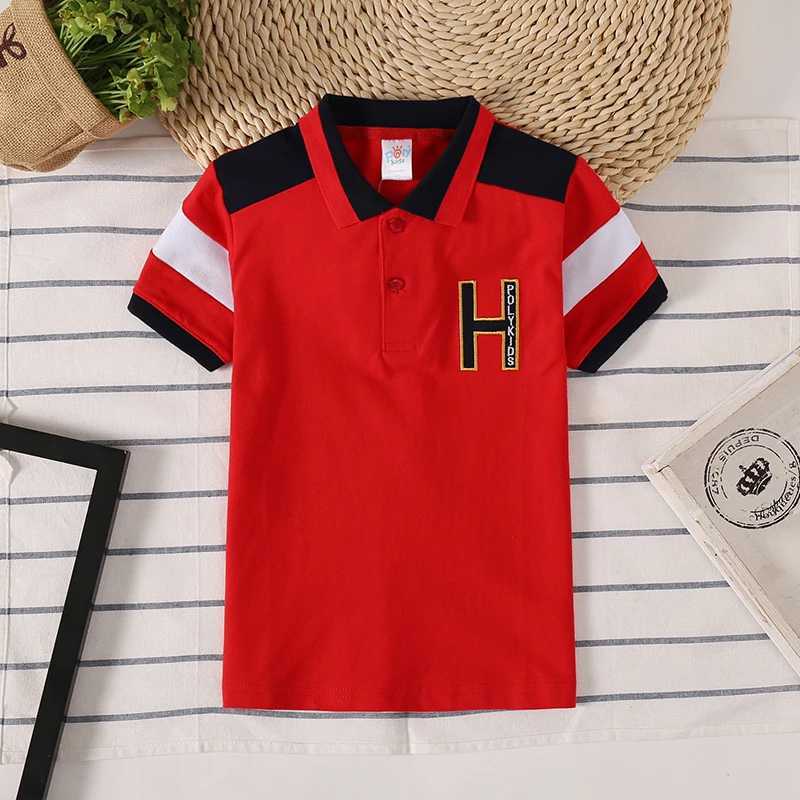 Polos Polos Baby Polo Shirt Fashion Childrens Short Seven Piece Shirt Childrens Clothing Boys Polo Shirt with Polo Collar Sports Brestab Boys Top WX5.