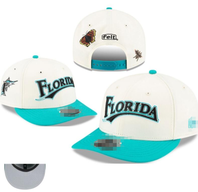 Classic cap Marlins Flat Chicago Kansas City Los Angeles Snapack Strapback Champs Champions Caps Fashion Pirates Baseball Sport World Series Hats Casquette a2