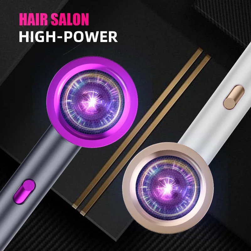 Colorful 3 Speed And Cold Hair Dryer Portable Electric Negative Ion Professional Hammer Hair Dryer For Salon Home el 240530