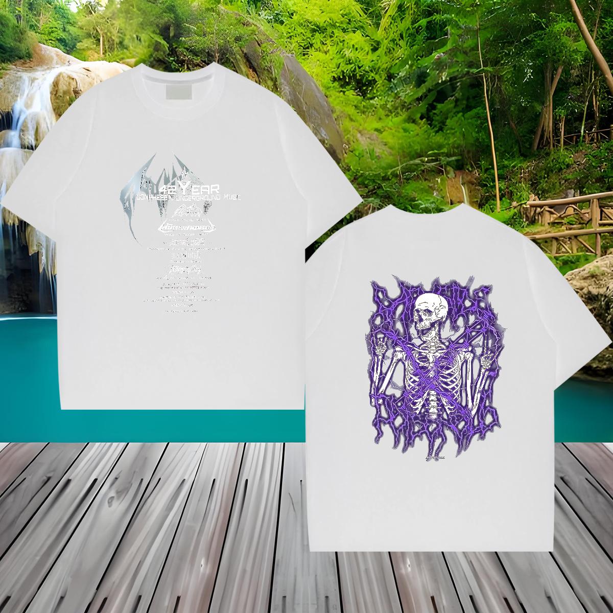 Fashion T-Shirts Black Oversized Mens Tshirts High Street Hip Hop Breathable Crew Neck Cotton Classic Tshirts