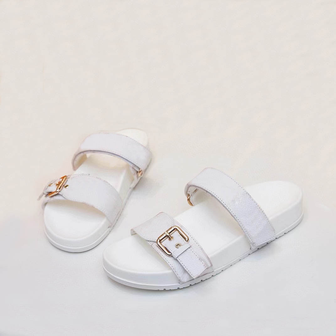 Designer Crystal Sandals With Two Strap Women Platform Slides Denim Slippers Beach Summer Luxury Mules Leather Waterproof Size
