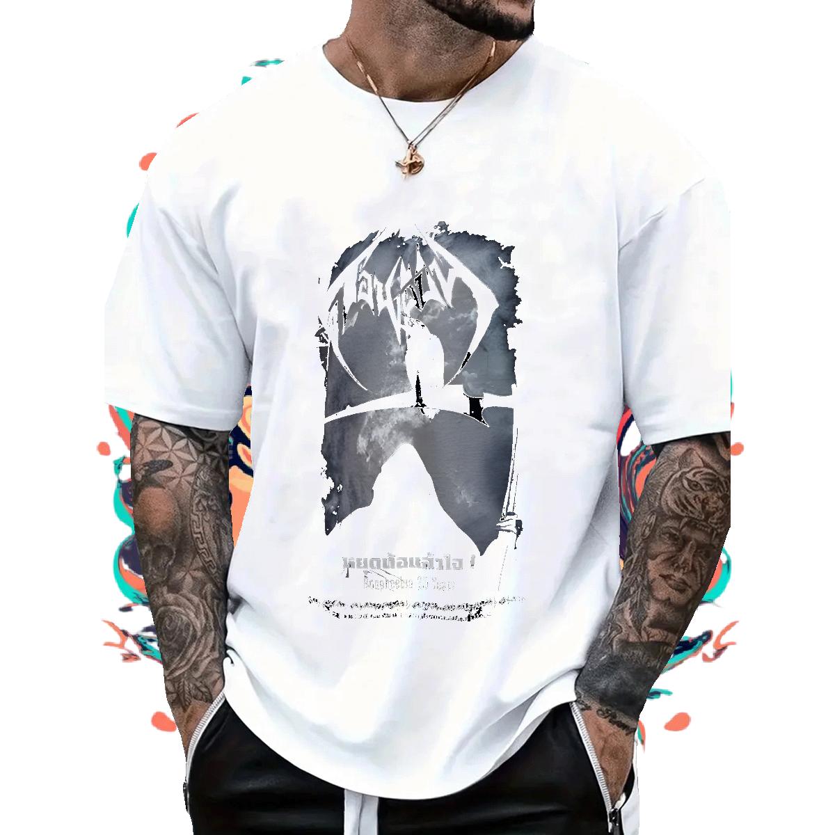 Stylist T Shirt For Man Plus Size Cartoon Men Tshirts Street Wear Breathable Crew Neck Cotton Cool Design Tops Shirt