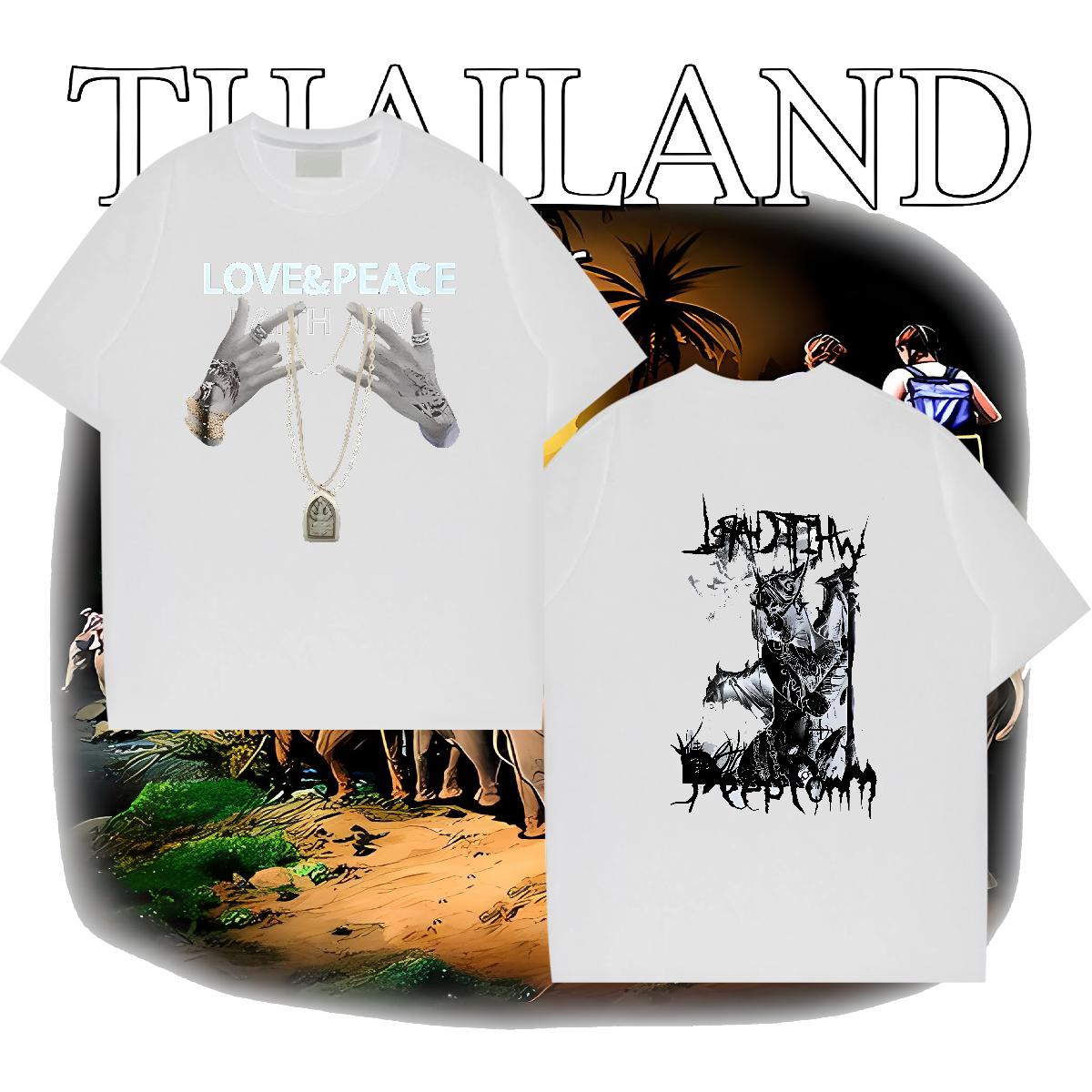 Fashion Men T Shirts Black White Men Tops Tees High Street Hip Hop Breathable Crew Neck Cotton Cool Design Tees