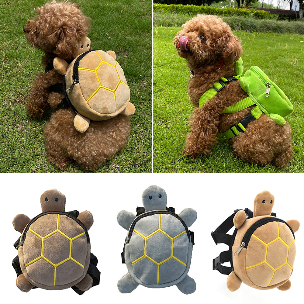 Turtle Shape Pet Backpack Dog Snack Bag Puppy School Bag Large Capacity Chihuahua Backpack Dog Accessories Small Dog Bag perros