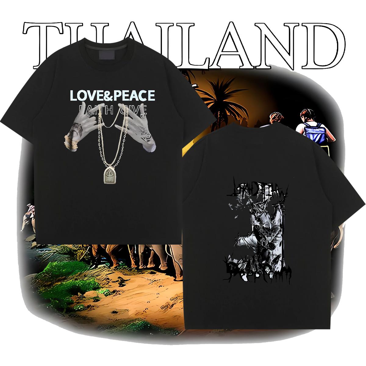 Fashion Men T Shirts Black White Men Tops Tees High Street Hip Hop Breathable Crew Neck Cotton Cool Design Tees