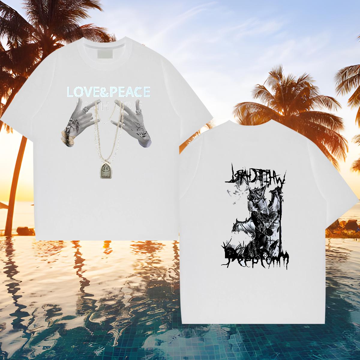 Fashion Casual Man T Shirts DIY Printed Men Tops Tees Casual Beach Cotton Breathable Cool Tshirts