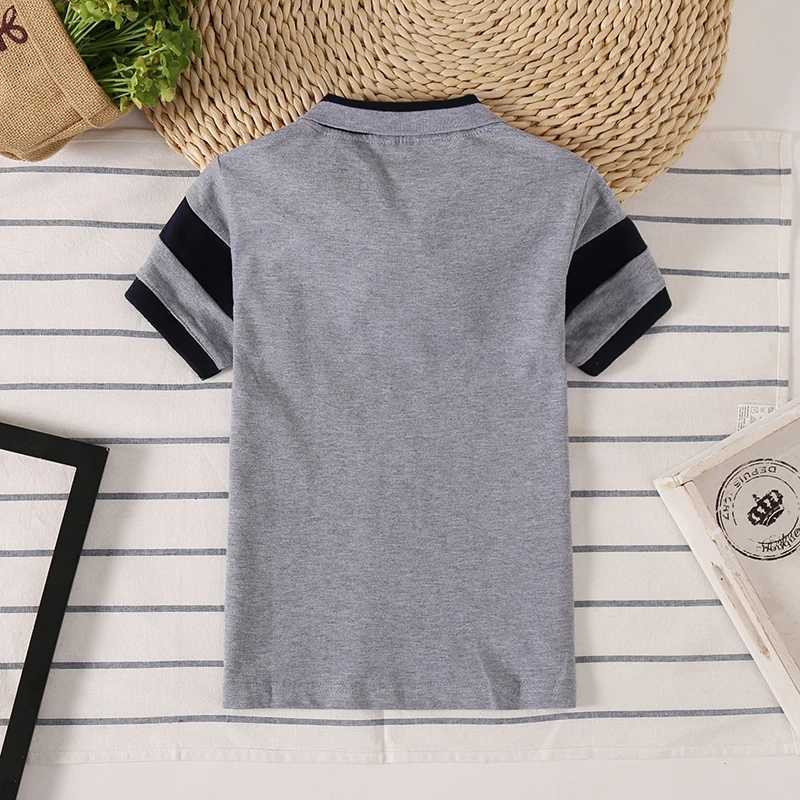 Polos Polos Baby Polo Shirt Fashion Childrens Short Seven Piece Shirt Childrens Clothing Boys Polo Shirt with Polo Collar Sports Brestab Boys Top WX5.