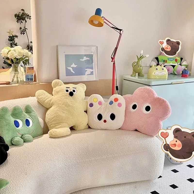 Plush Pillows Cushions Maternity Ins Cute Cushion Kawaii Throw Bear Cat Toy Office Sofa Sitting Birthday Gifts Christmas Home Decor WX5.29