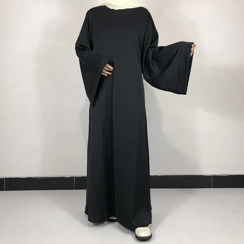 15 Colors Basic Plain Nida Abaya With Free Belt High Quality Muslim Women Modest Simple Dress EID Ramadan Islamic Clothing 240529