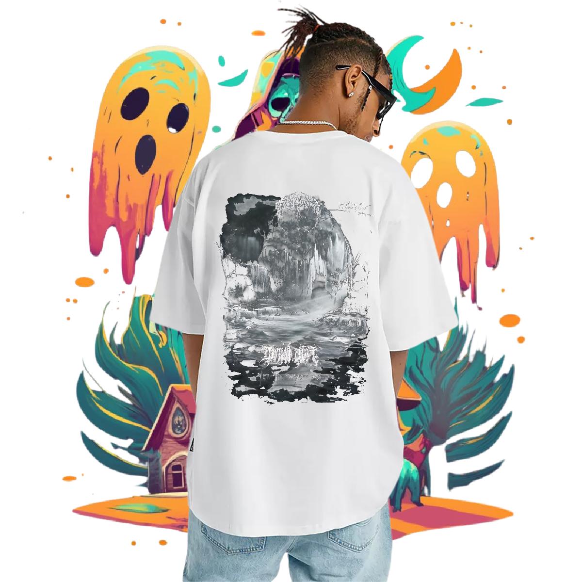 Brand T Shirt For Man White Plus Size Tshirt for Man Woman Street Short Sleeve Cotton O-Neck Loose Tops Tees