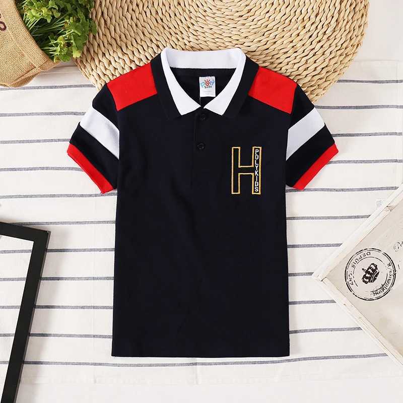 Polos Polos Baby Polo Shirt Fashion Childrens Short Seven Piece Shirt Childrens Clothing Boys Polo Shirt with Polo Collar Sports Brestab Boys Top WX5.