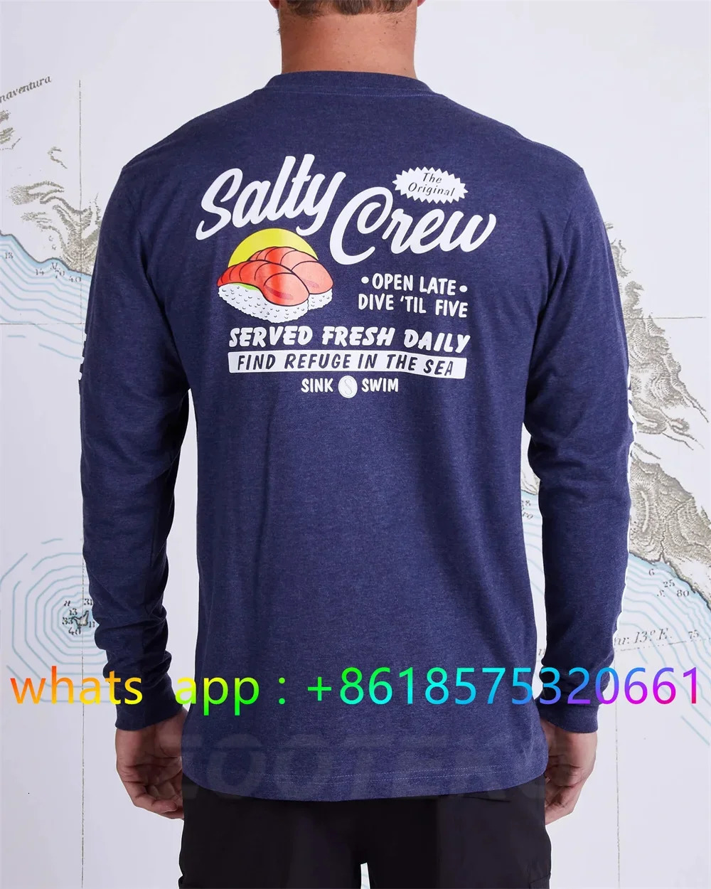Fishing Wear Mens Crewneck Shirt Print Camisa De Pesca Fishing Long Sleeve Uv Protection T-shirt Performance Angling Clothing 240520