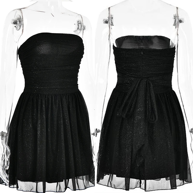 Giyu Sexy Club Prom Party Dresses Women Summer Autumn Glitter Sparkle Bodycon Mini Dress Elegant Backless Birthday Vestidos 240529