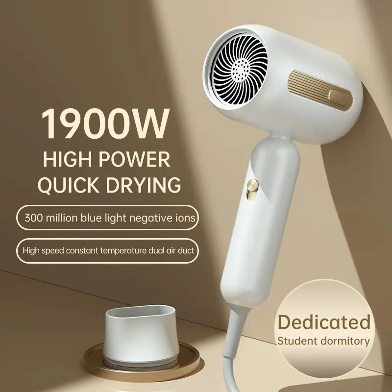 Professional Ionic Hair Dryer Powerful Quick Drying Hair Dryer Low Noise Hair Care Thermostat Portable Hair Dryers Accessories 240530