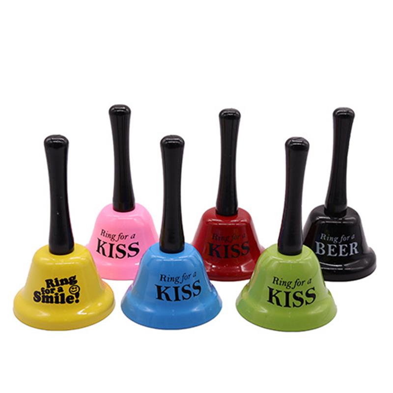Handheld Colored Metal Sex Funny Ring Bell For Valentine Party Service Bar Cafe Bachelor Party Ringing Bell Desktop Decorations