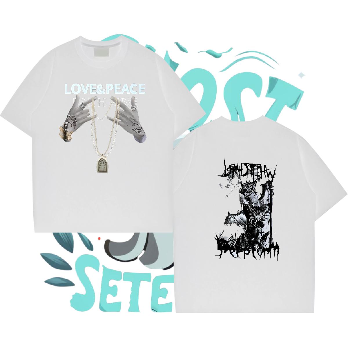 Wholesale T-Shirts Custom Print Plus Size Couples T Shirts Spring Summer Short sleeve Cotton Soft Brand Tops Tees