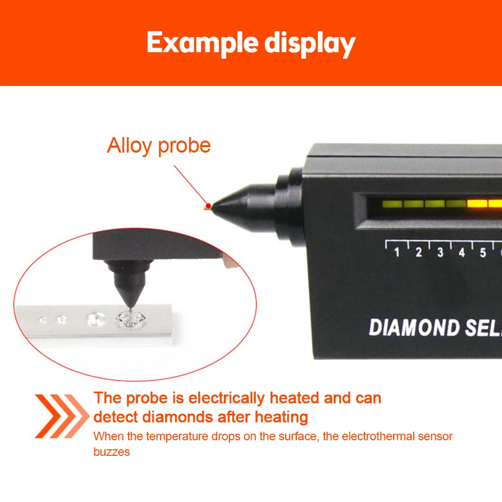 Professional High Accuracy Diamond Tester Gem Selector Jewelry Watcher Tool LED Diamond Indicator Discriminator Test Pen