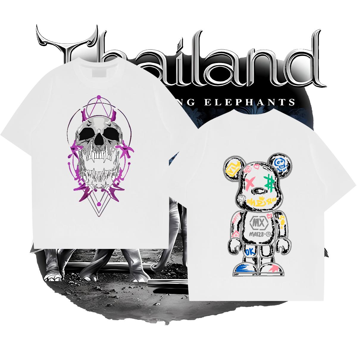 2024 Designer T-Shirts White Plus Size Tshirt for Man Woman Hip Hop Street Crew Neck Cotton Breathable Popular Top Tees