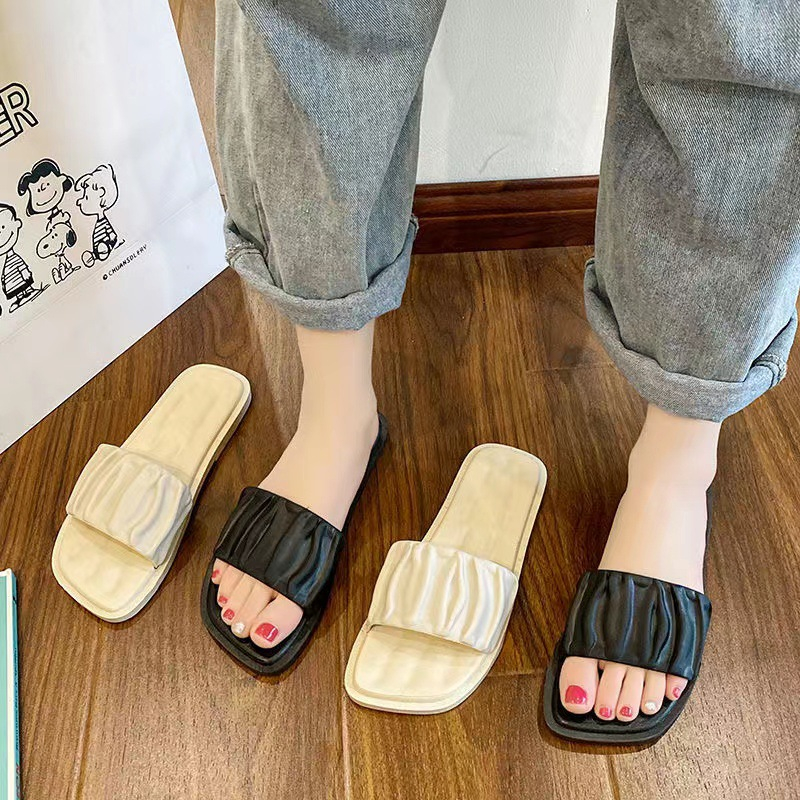 Outwear Women's Summer for New Coog Anti slip and Wear Resistant Fashionable Fairy Style Beach Shoes One word Slippers Lhshoe